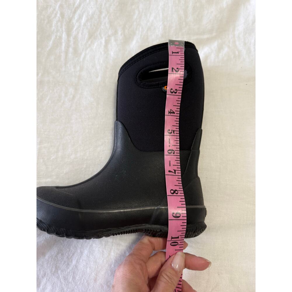 Bogs | Unisex Youth SZ 1 | Original Pull On Black Neoprene Rain Snow Play Boots - Picture 10 of 11